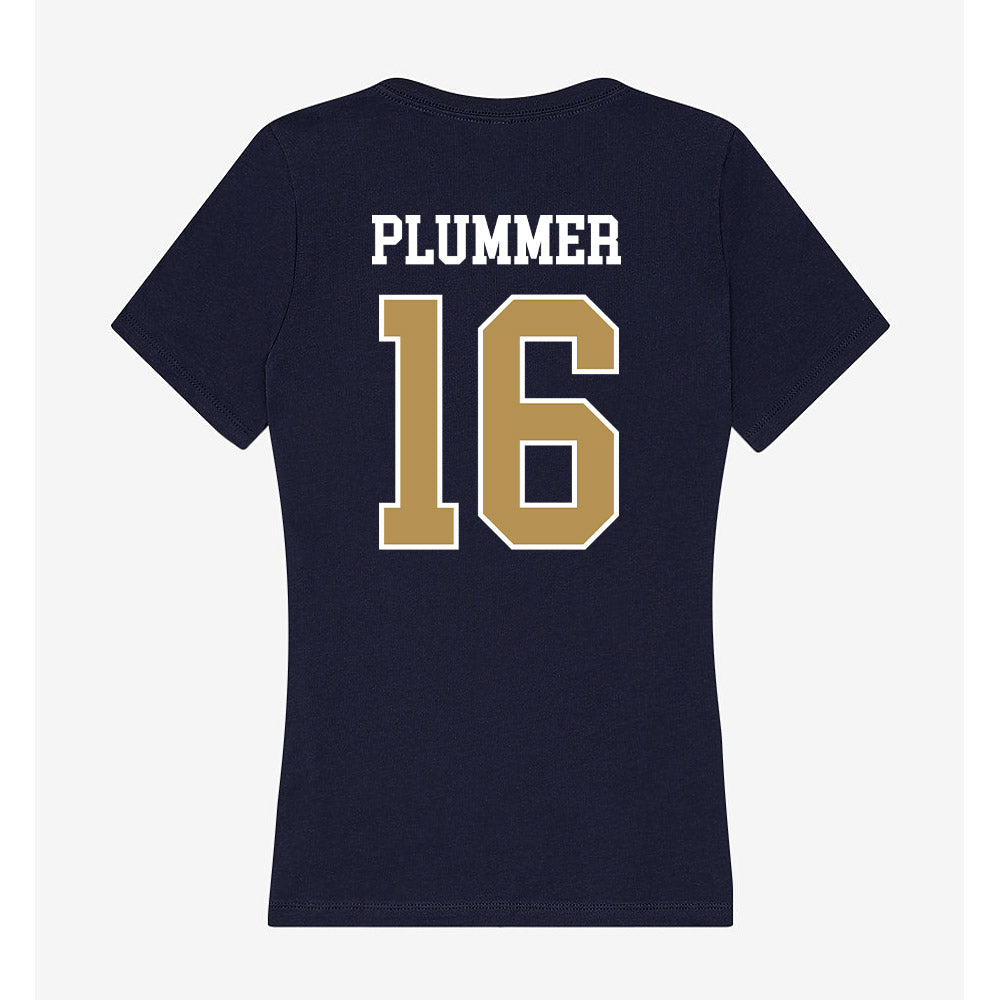 Georgia Tech - NCAA Football : Jaiven Plummer - Women's V-Neck T-Shirt-2