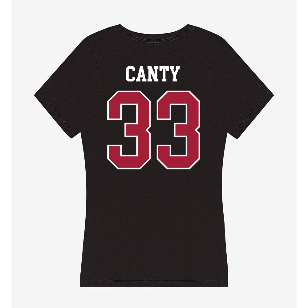 Oklahoma - NCAA Women's Soccer : Elle Canty - Women's V-Neck T-Shirt-1
