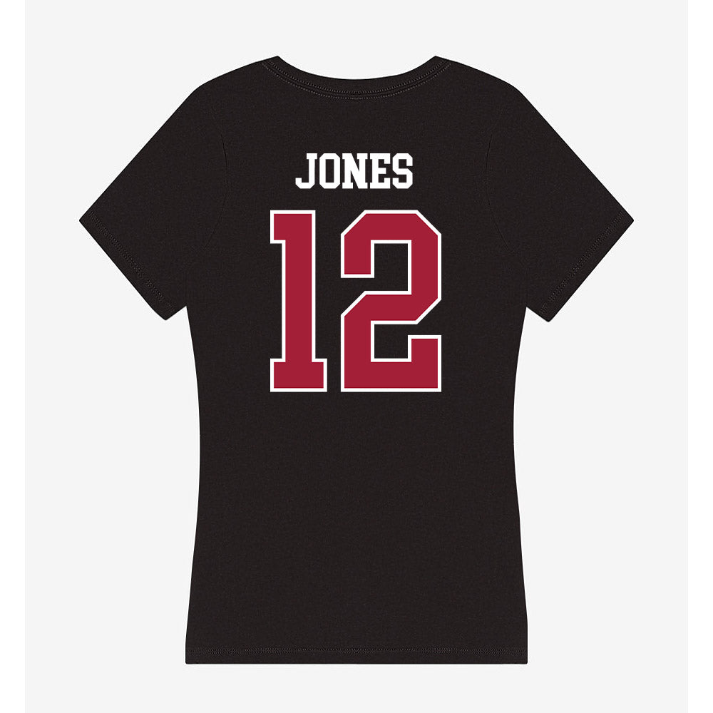 Oklahoma - NCAA Men's Basketball : Jadon Jones - Women's V-Neck T-Shirt-1
