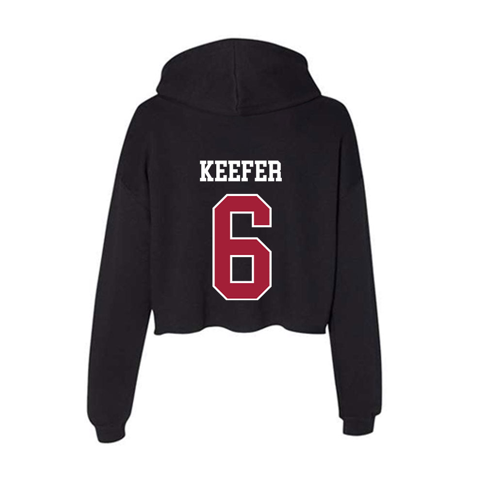 Oklahoma - NCAA Women's Soccer : Kayla Keefer - Women's Crop Fleece Hooded Sweatshirt-1