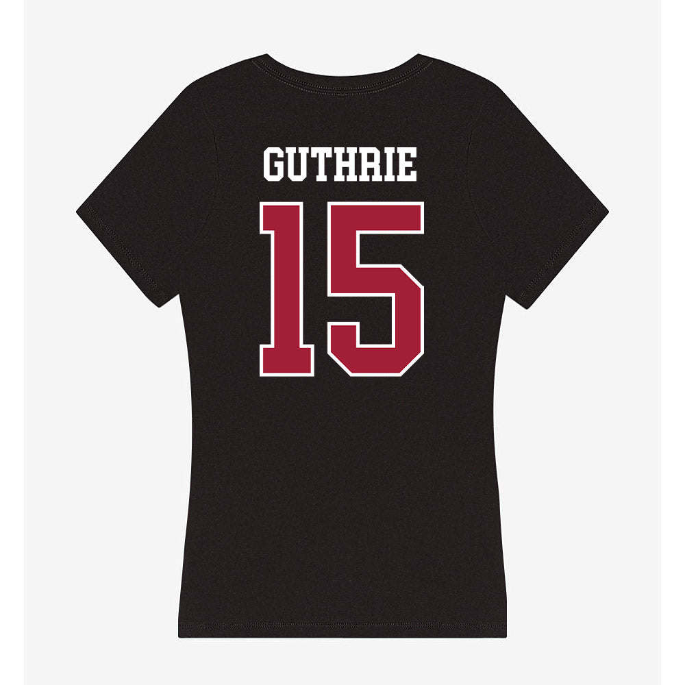 Oklahoma - NCAA Women's Soccer : Aly Guthrie - Women's V-Neck T-Shirt-1