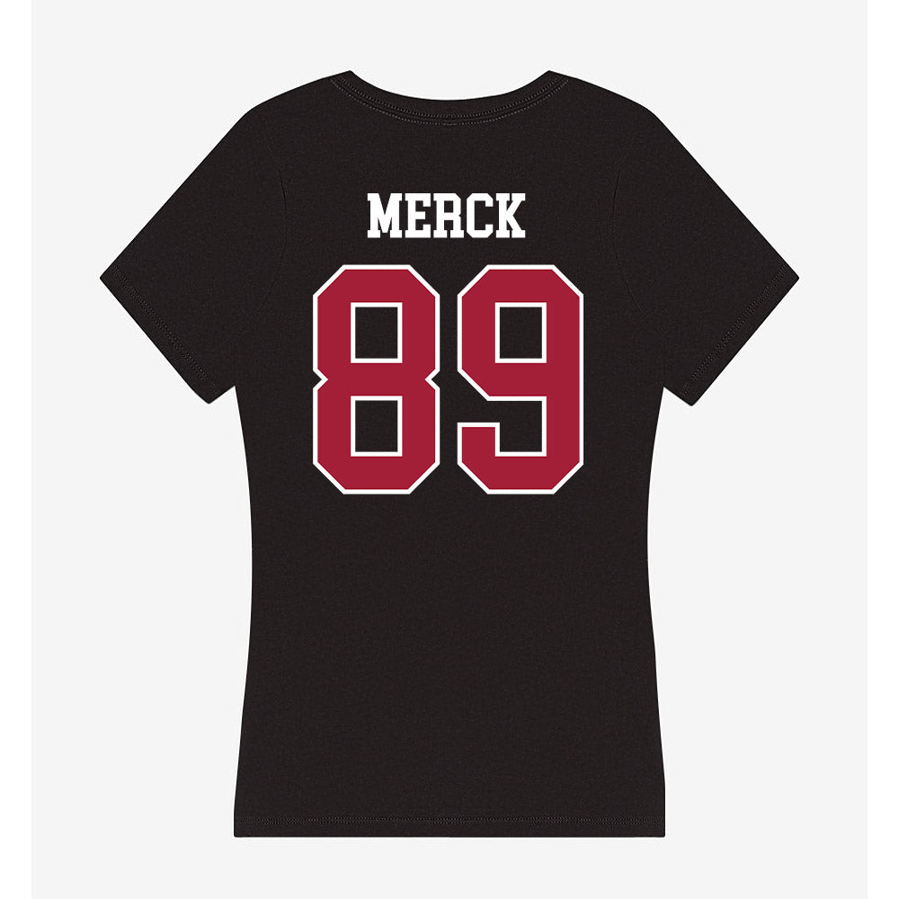 Oklahoma - NCAA Football : Eli Merck - Women's V-Neck T-Shirt-1