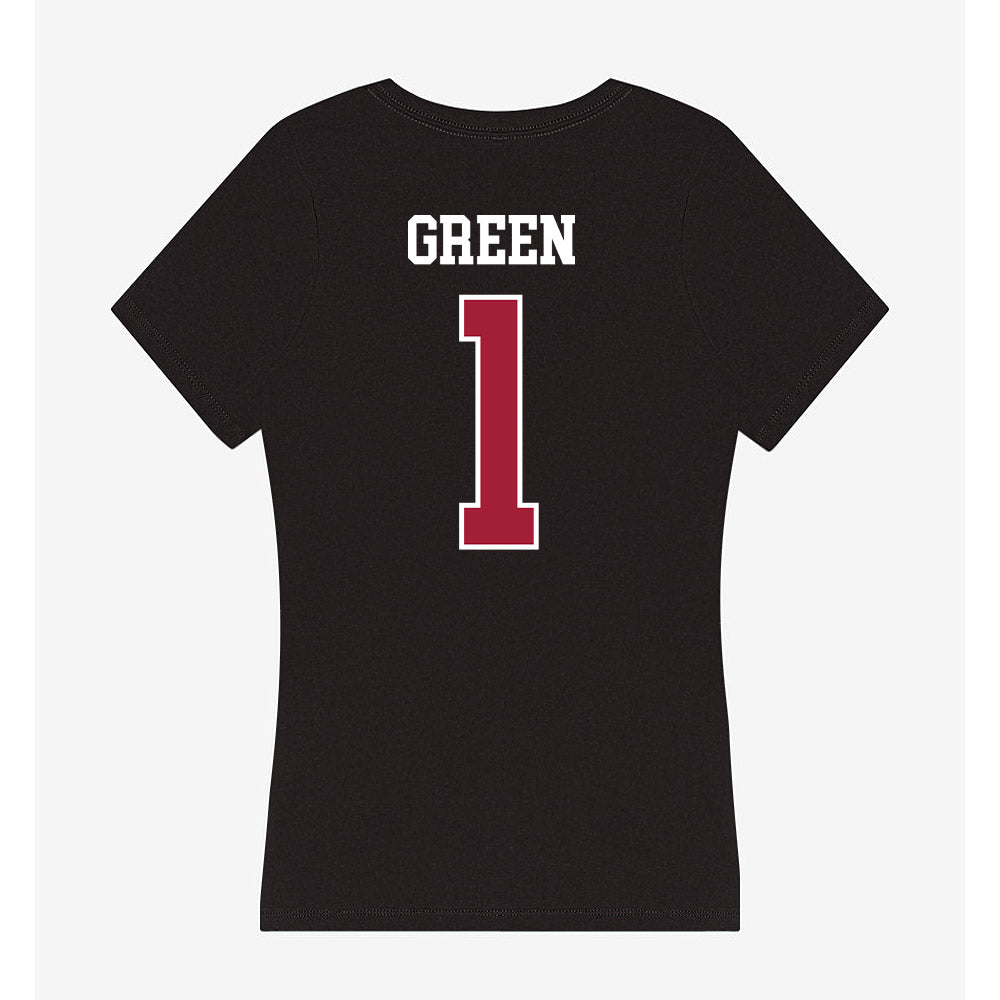 Oklahoma - NCAA Men's Track & Field : Bj Green - Women's V-Neck T-Shirt-1