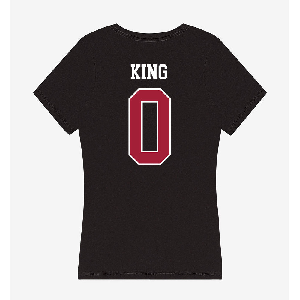 Oklahoma - NCAA Women's Volleyball : Mari King - Women's V-Neck T-Shirt-1