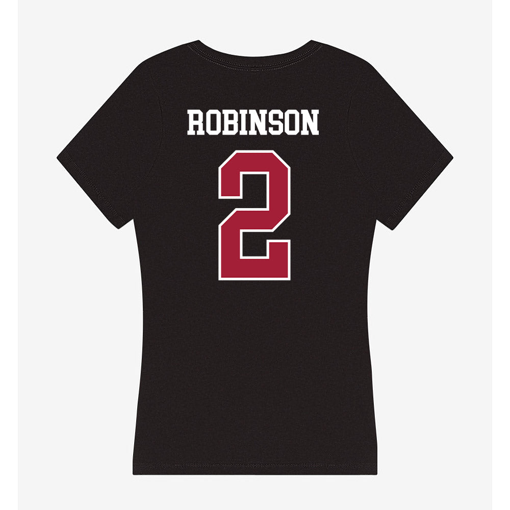 Oklahoma - NCAA Football : Omarion Robinson - Women's V-Neck T-Shirt-1