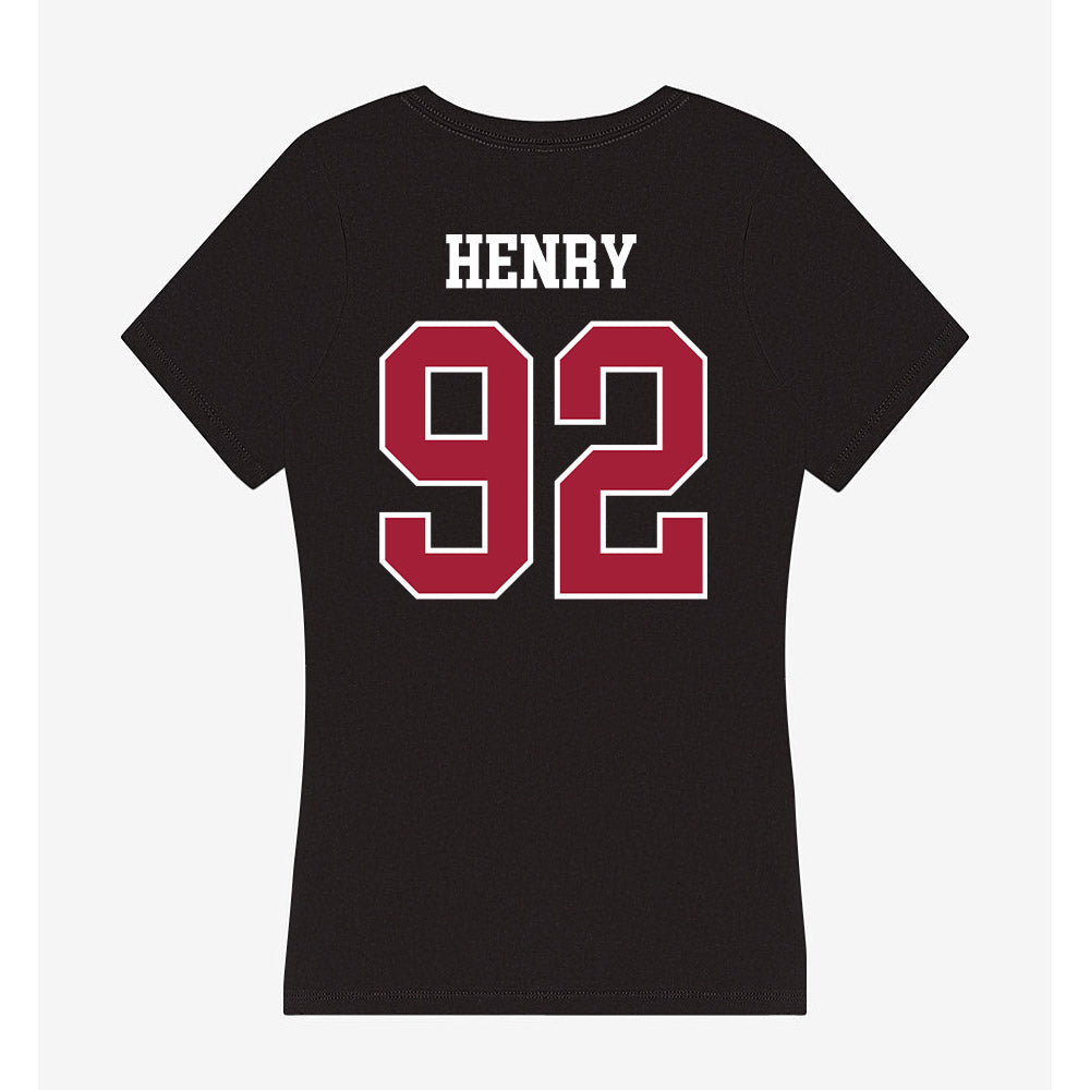 Oklahoma - NCAA Football : Jacob Henry - Women's V-Neck T-Shirt-1