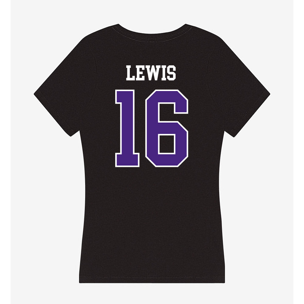 Northwestern - NCAA Football : J.J. Lewis - Classic Shersey Women's V-Neck T-Shirt-1