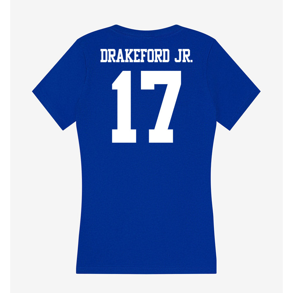 Kentucky - NCAA Football : William Drakeford Jr. - Women's V-Neck T-Shirt-1