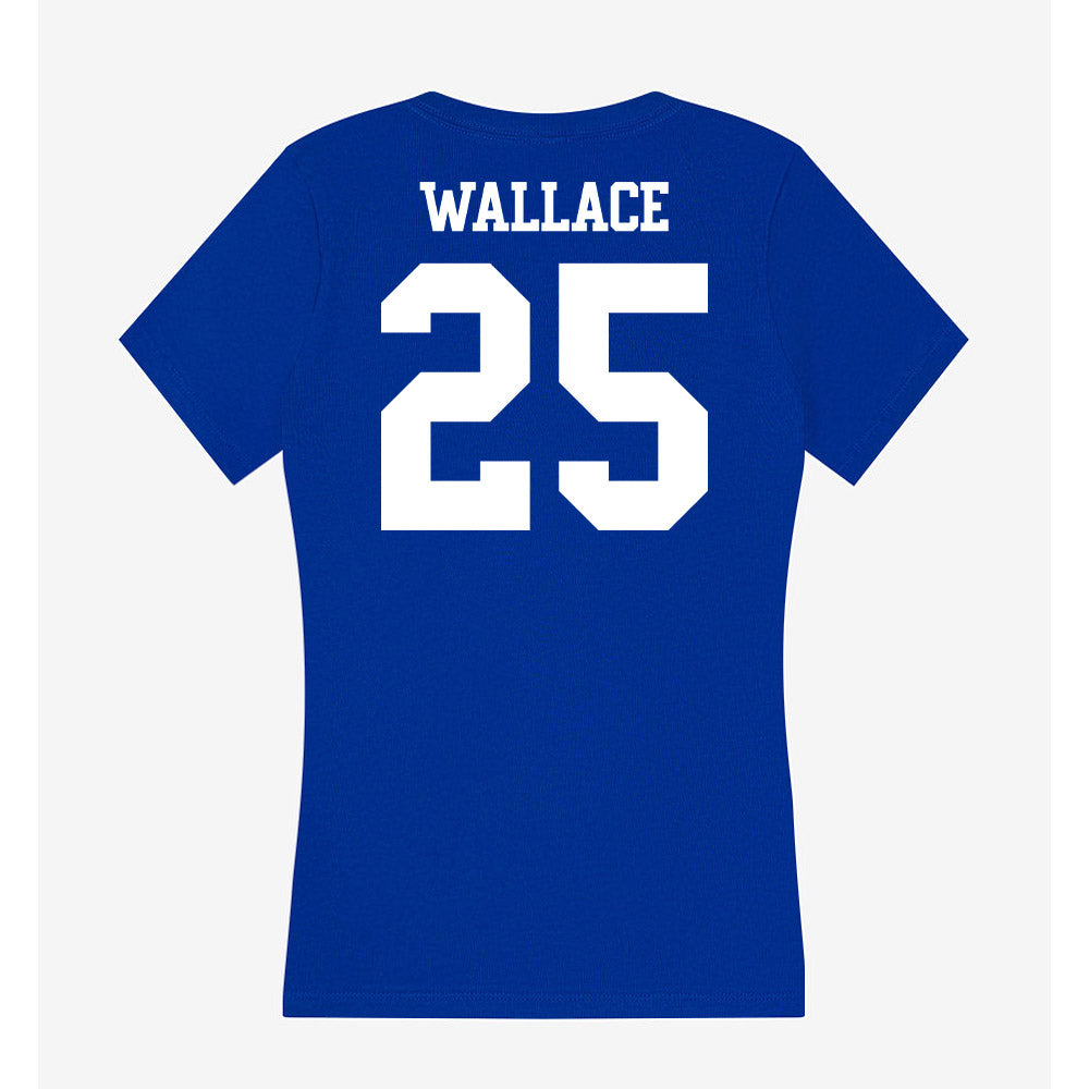 Kentucky - NCAA Football : Tavion Wallace - Women's V-Neck T-Shirt-1