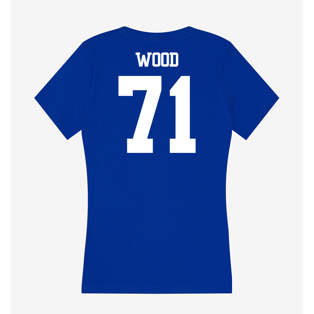 Kentucky - NCAA Football : Malachi Wood - Women's V-Neck T-Shirt-1