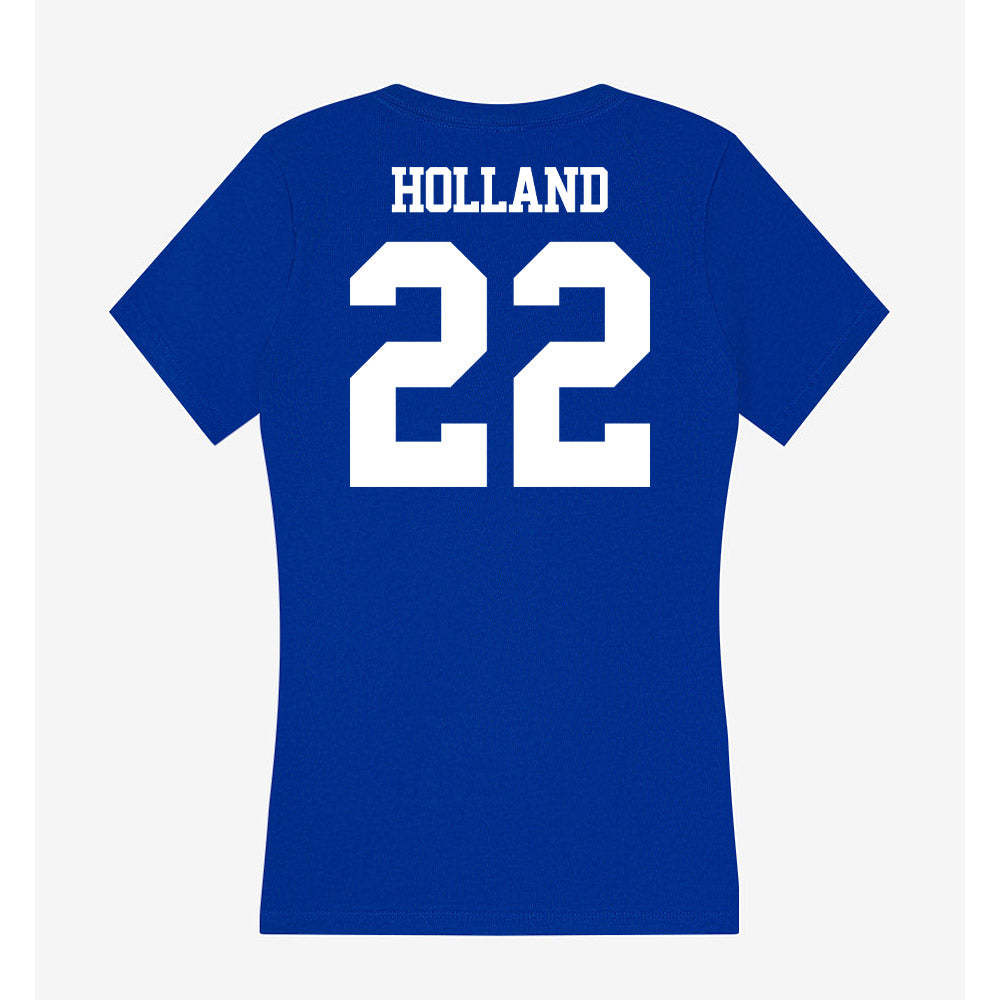 Kentucky - NCAA Women's Soccer : Megan Holland - Women's V-Neck T-Shirt-1