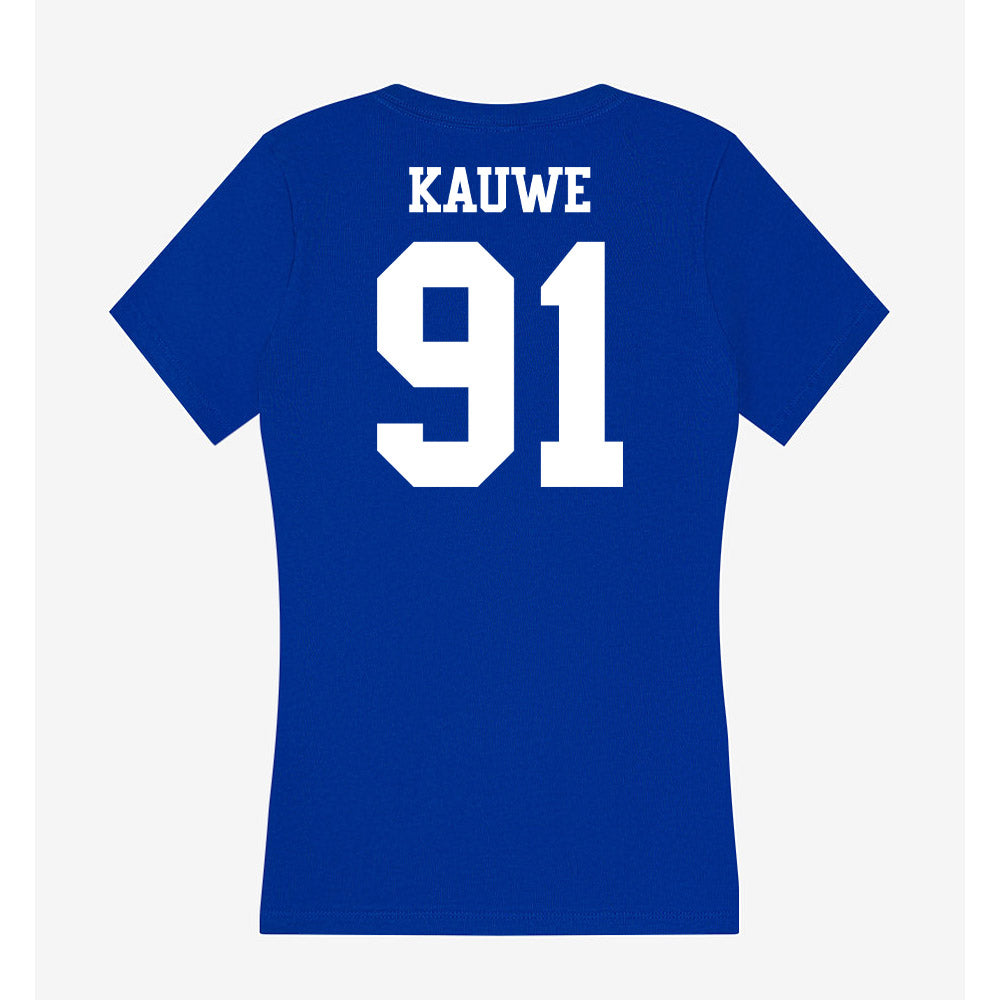 Kentucky - NCAA Football : Jacob Kauwe - Women's V-Neck T-Shirt-1