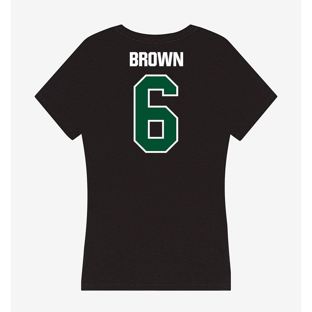 Miami - NCAA Football : CharMar Brown - Women's V-Neck T-Shirt-1