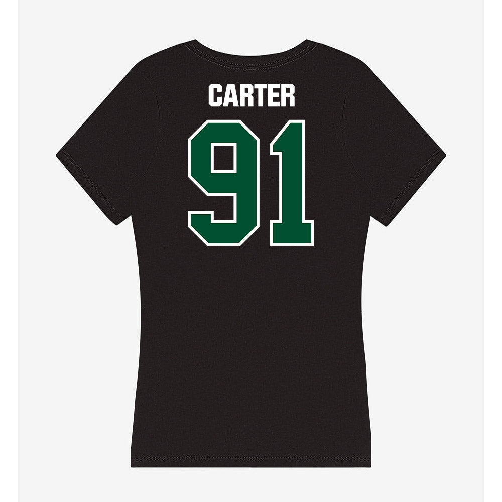 Miami - NCAA Football : Jarquez Carter - Women's V-Neck T-Shirt-1