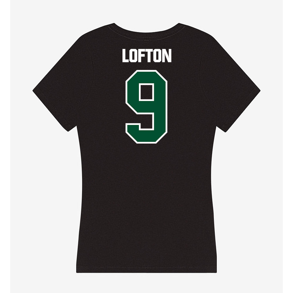 Miami - NCAA Football : Elija Lofton - Women's V-Neck T-Shirt-1