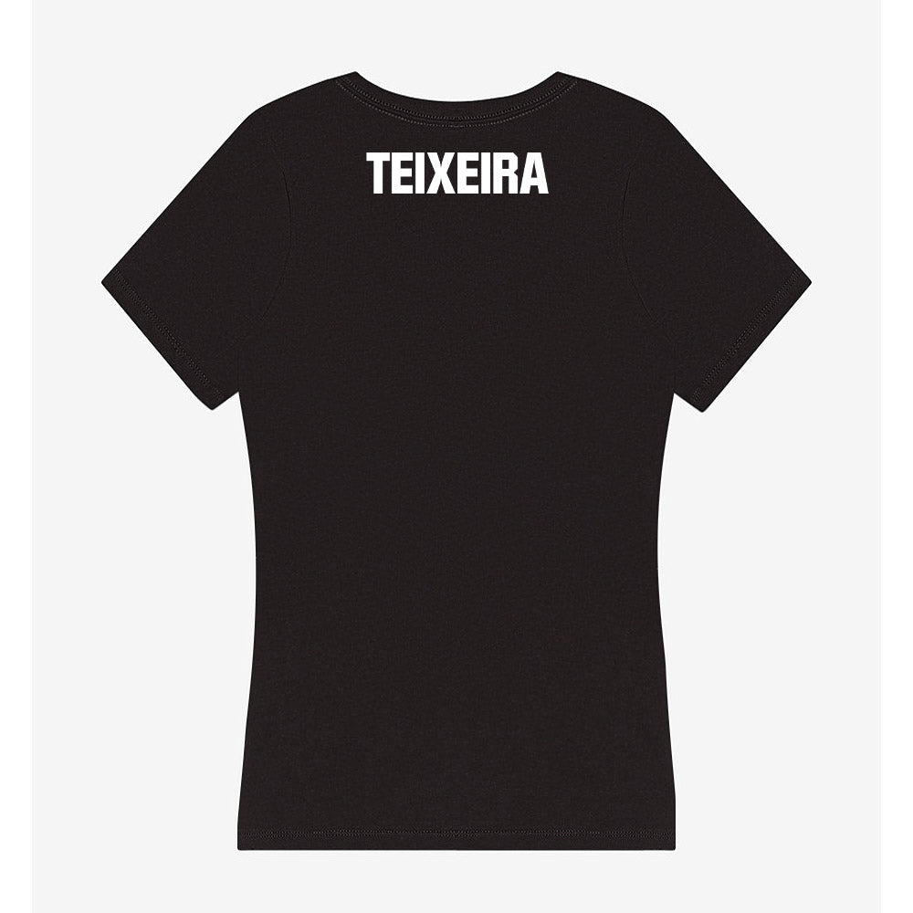 Miami - NCAA Women's Track & Field : Deisiane Teixeira - Women's V-Neck T-Shirt-1