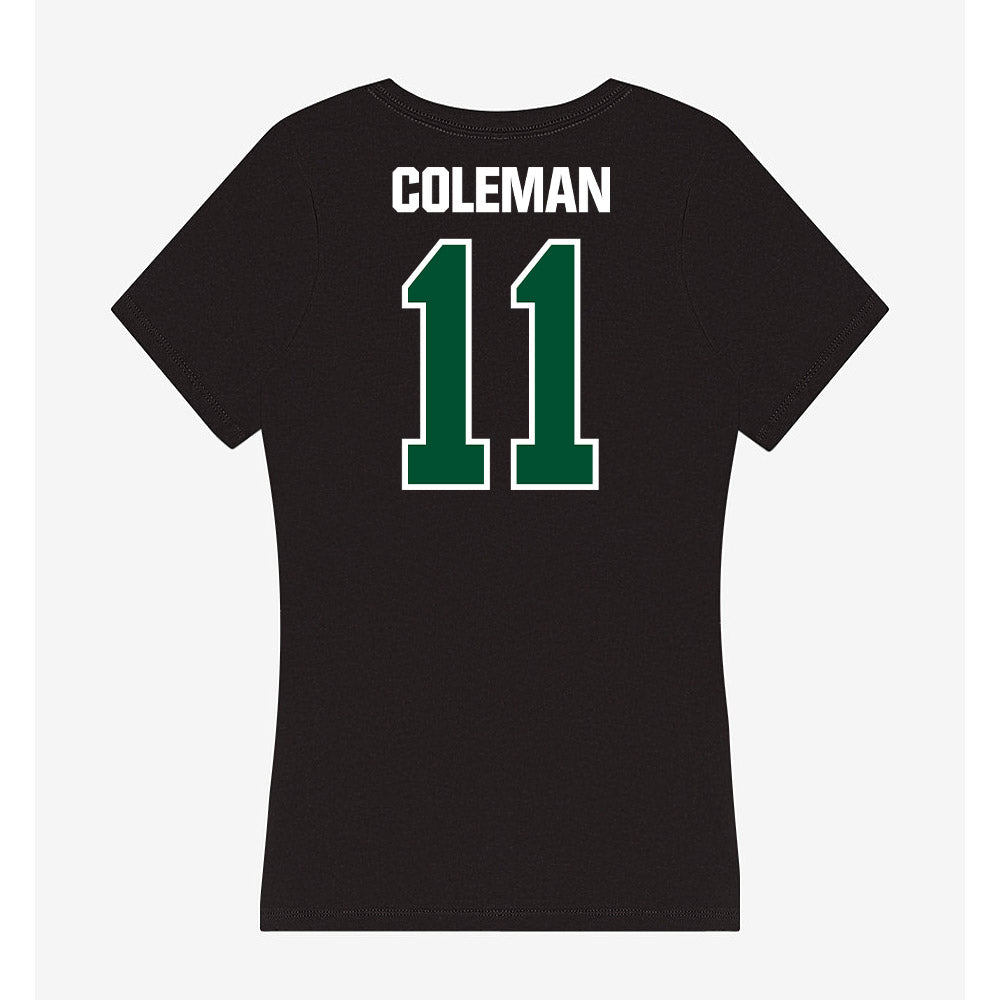 Miami - NCAA Football : Dereon Coleman - Women's V-Neck T-Shirt-1