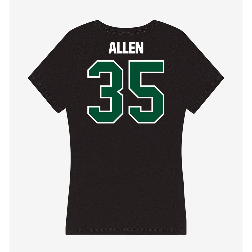 Miami - NCAA Men's Basketball : Dante Allen - Women's V-Neck T-Shirt-1