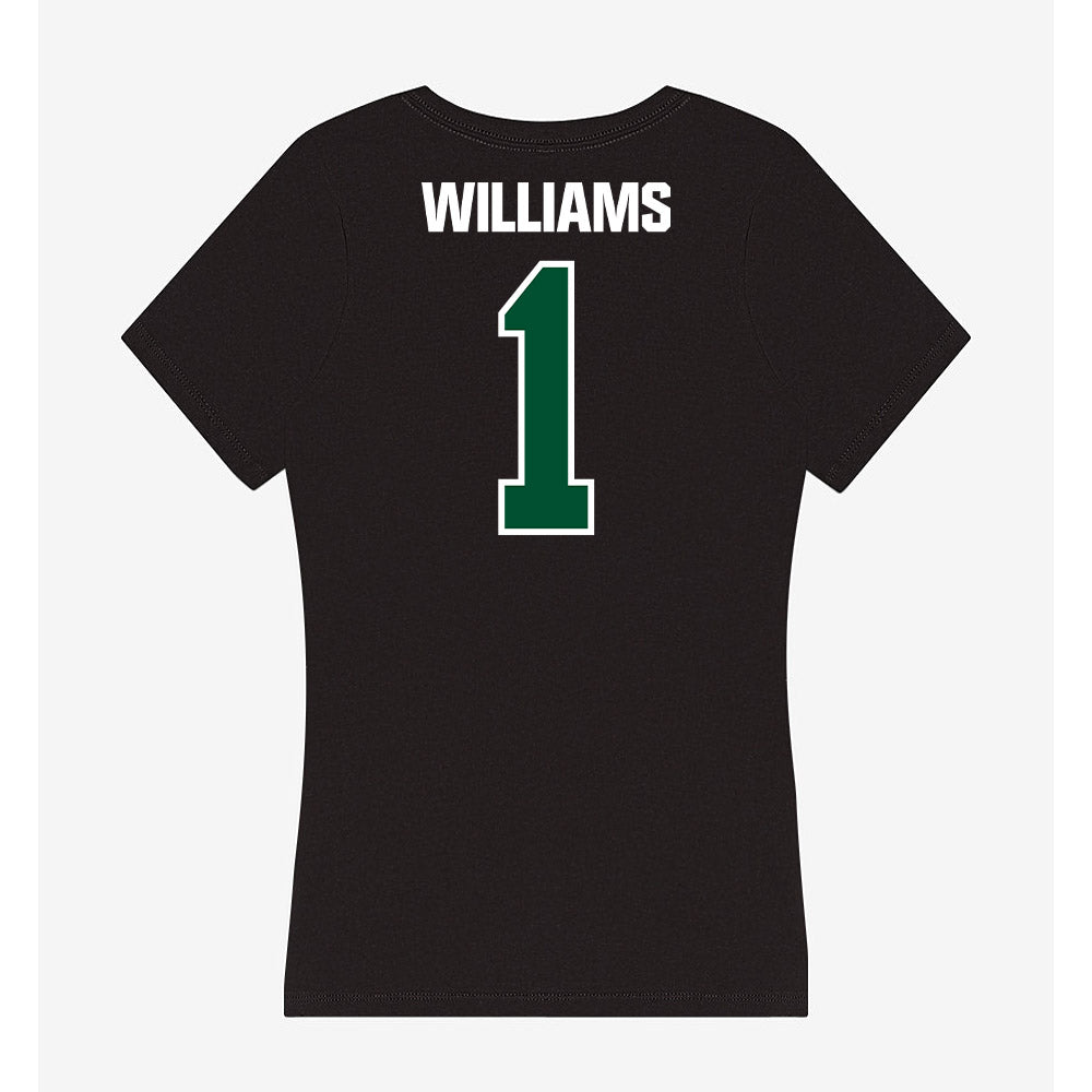 Miami - NCAA Women's Basketball : Cameron Williams - Women's V-Neck T-Shirt-1