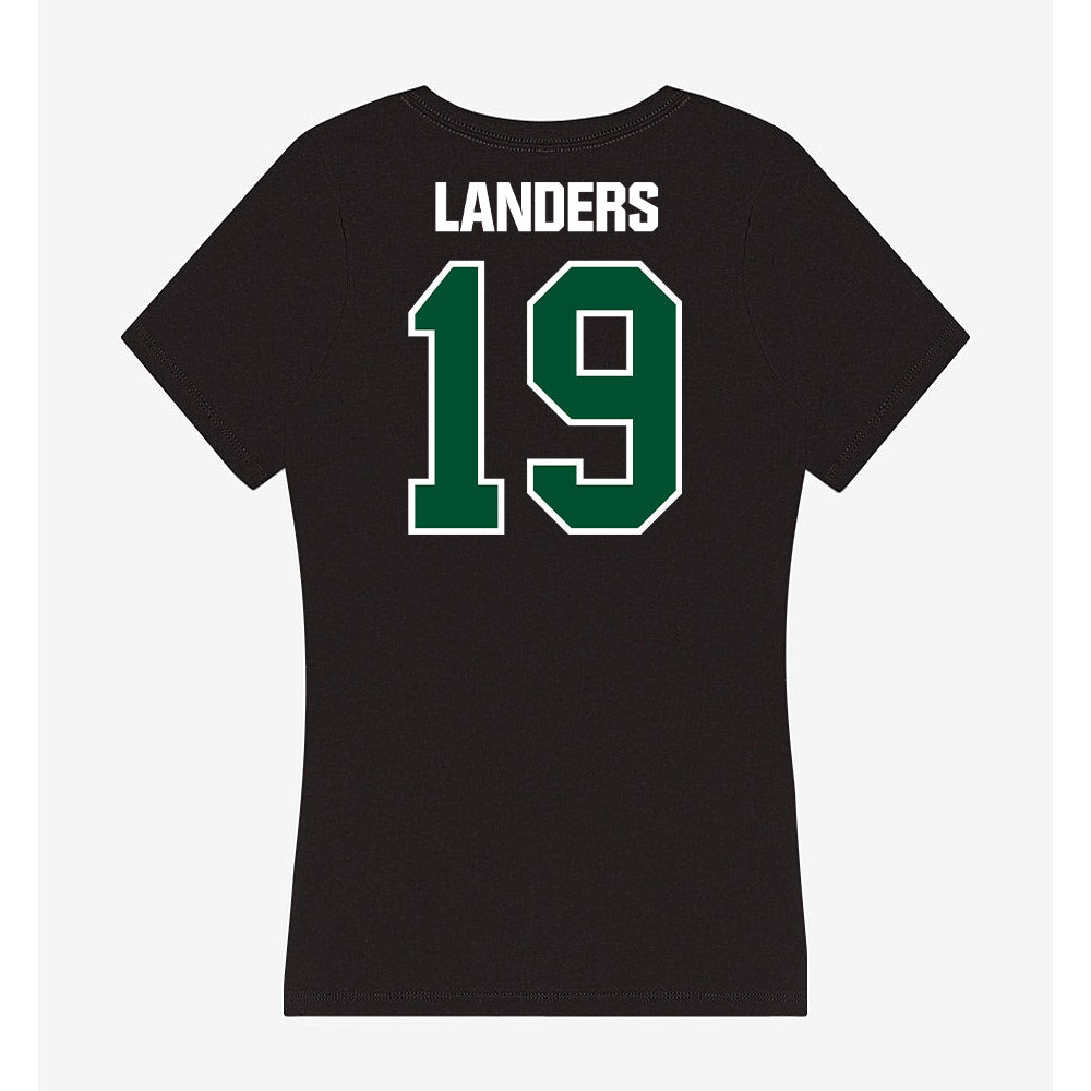 Miami - NCAA Women's Soccer : Maddie Landers - Women's V-Neck T-Shirt-1