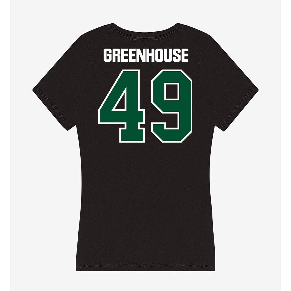 Miami - NCAA Baseball : Mason Greenhouse - Women's V-Neck T-Shirt-1
