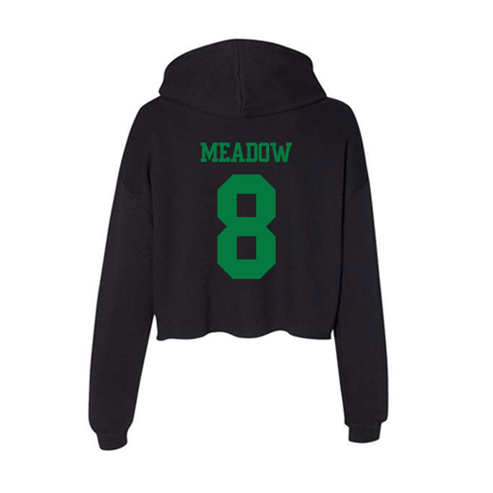 Oregon - NCAA Men's Basketball : Andrew Meadow - Women's Crop Fleece Hooded Sweatshirt-1