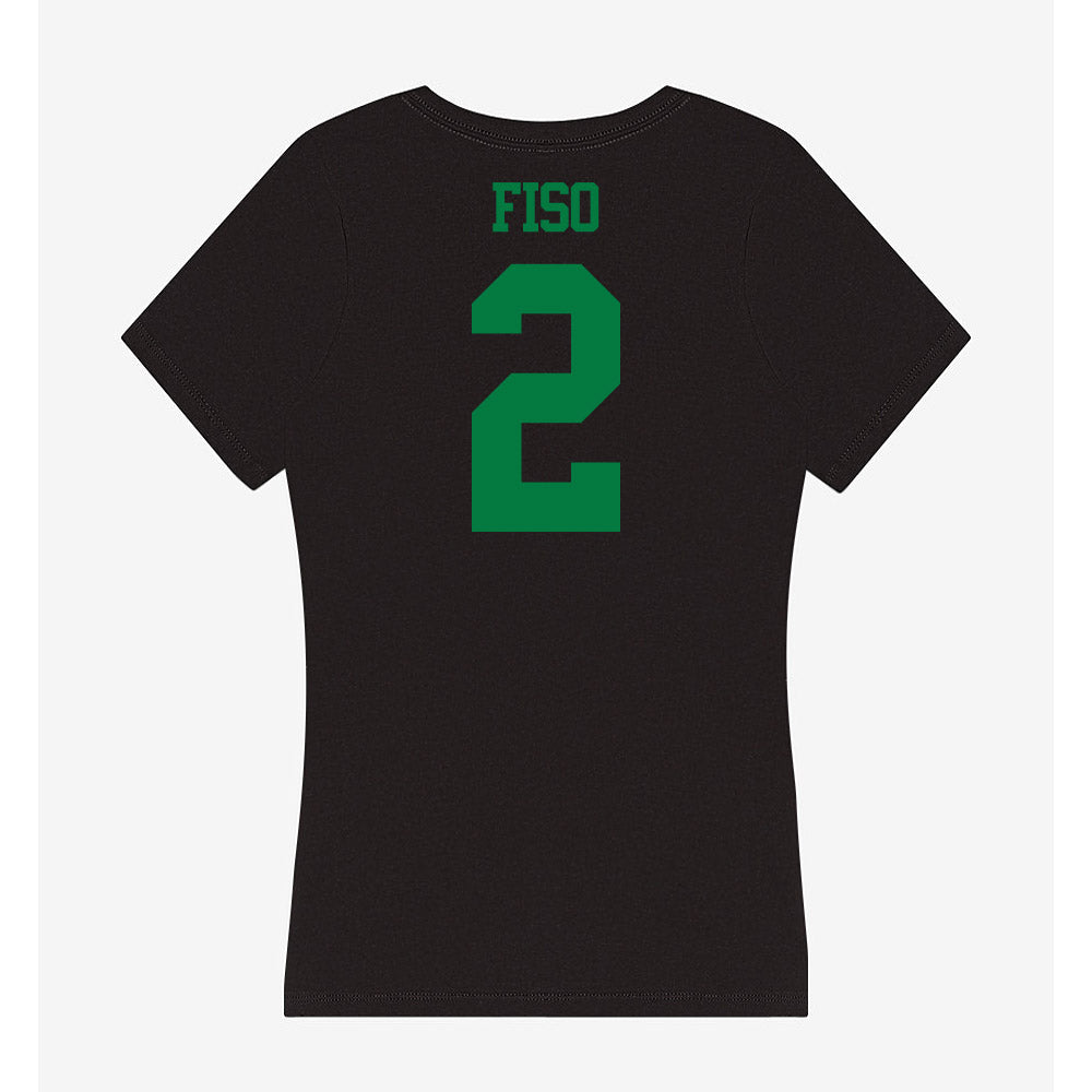 Oregon - NCAA Women's Basketball : Katie Fiso - Women's V-Neck T-Shirt-1