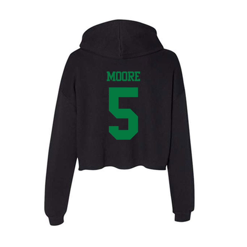 Oregon - NCAA Football : Dante Moore - Women's Crop Fleece Hooded Sweatshirt-1