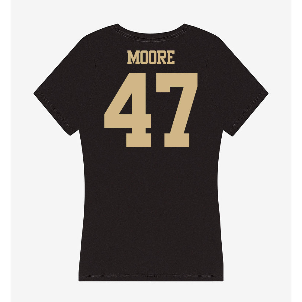 Purdue - NCAA Football : Tre Moore - Women's V-Neck T-Shirt-1