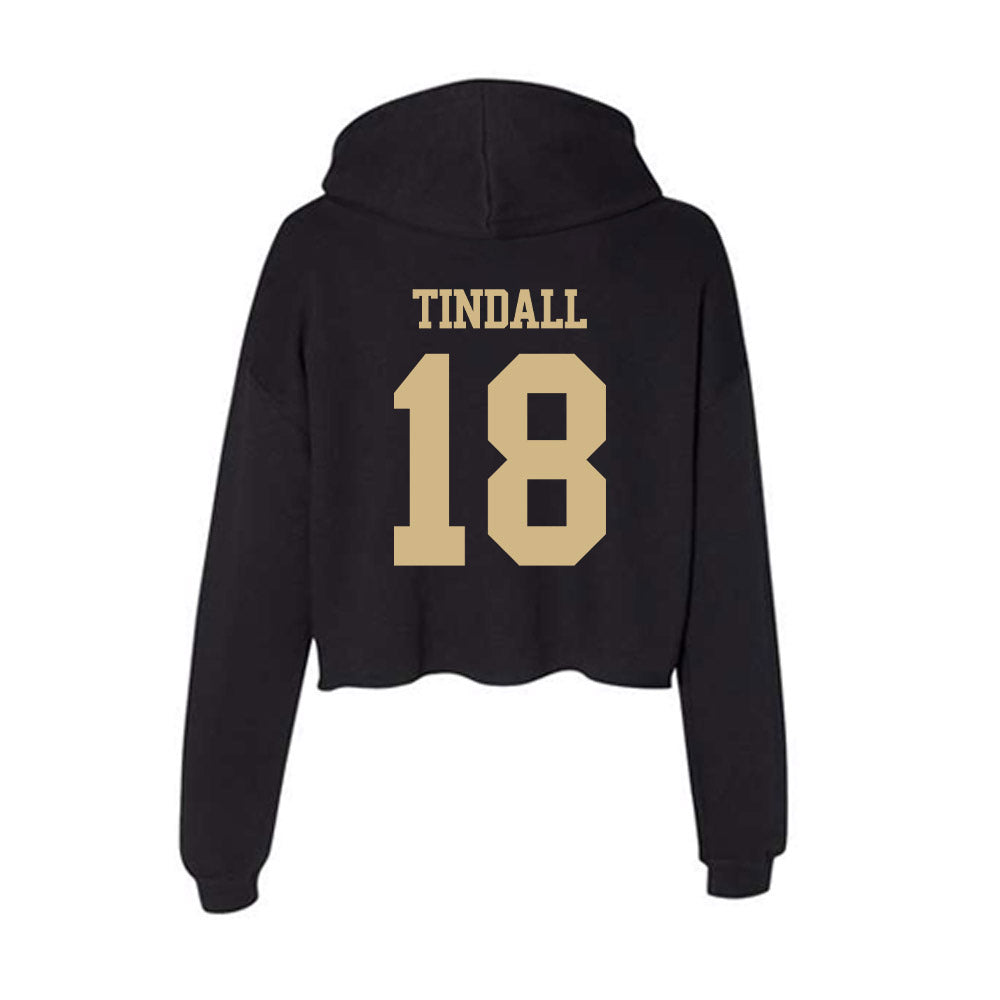 Purdue - NCAA Women's Volleyball : Addy Tindall - Women's Crop Fleece Hooded Sweatshirt-1