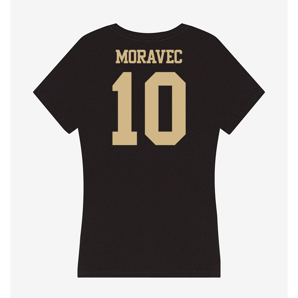 Purdue - NCAA Women's Volleyball : Nataly Moravec - Women's V-Neck T-Shirt-1