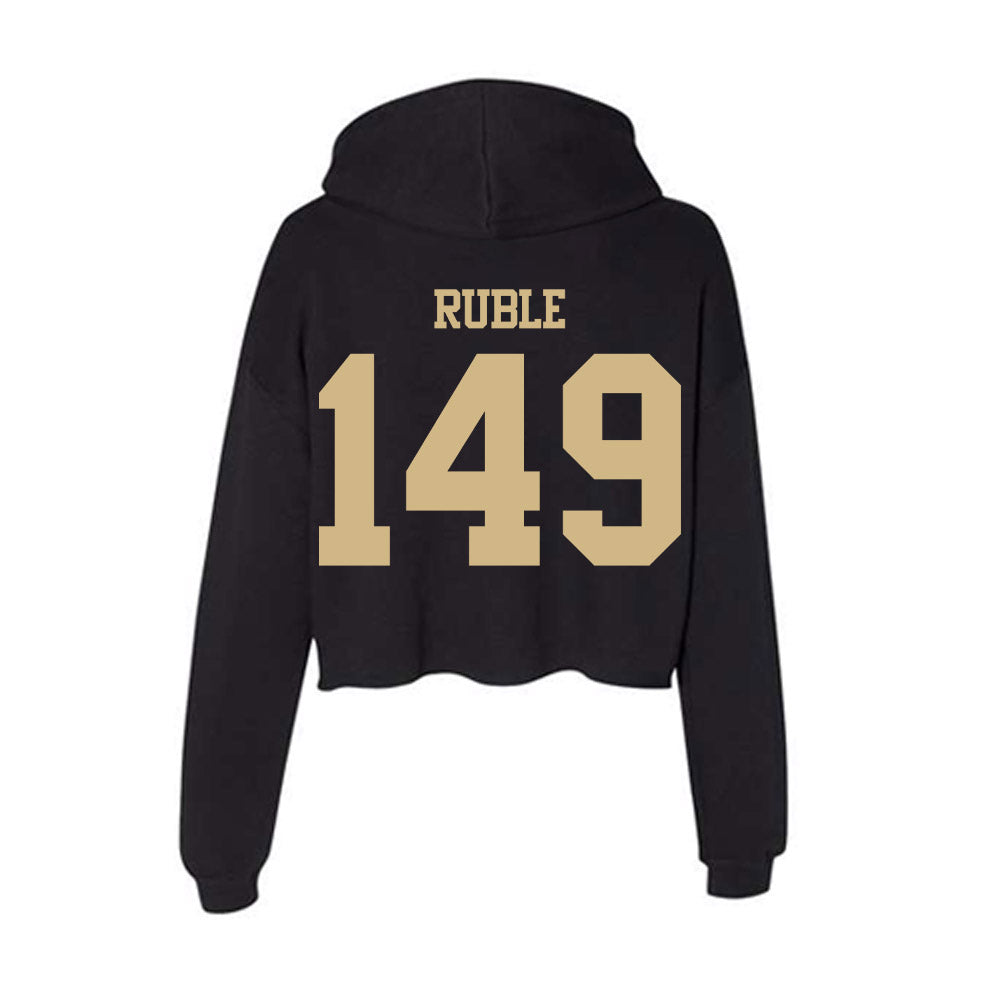 Purdue - NCAA Wrestling : Isaac Ruble - Women's Crop Fleece Hoodie-1