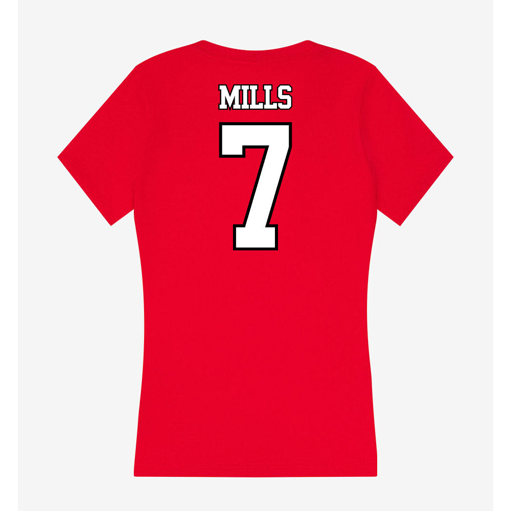 Maryland - NCAA Men's Basketball : Andre Mills - Women's V-Neck T-Shirt-1
