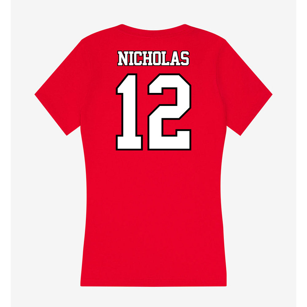 Maryland - Men's Basketball Alumni : Drew Nicholas - Women's V-Neck T-Shirt-1