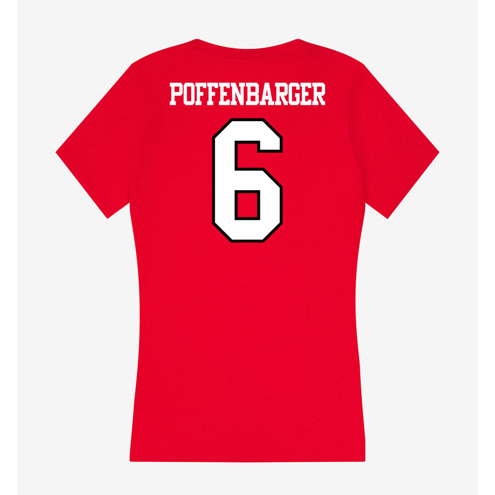 Maryland - NCAA Women's Basketball : Saylor Poffenbarger - Women's V-Neck T-Shirt-1