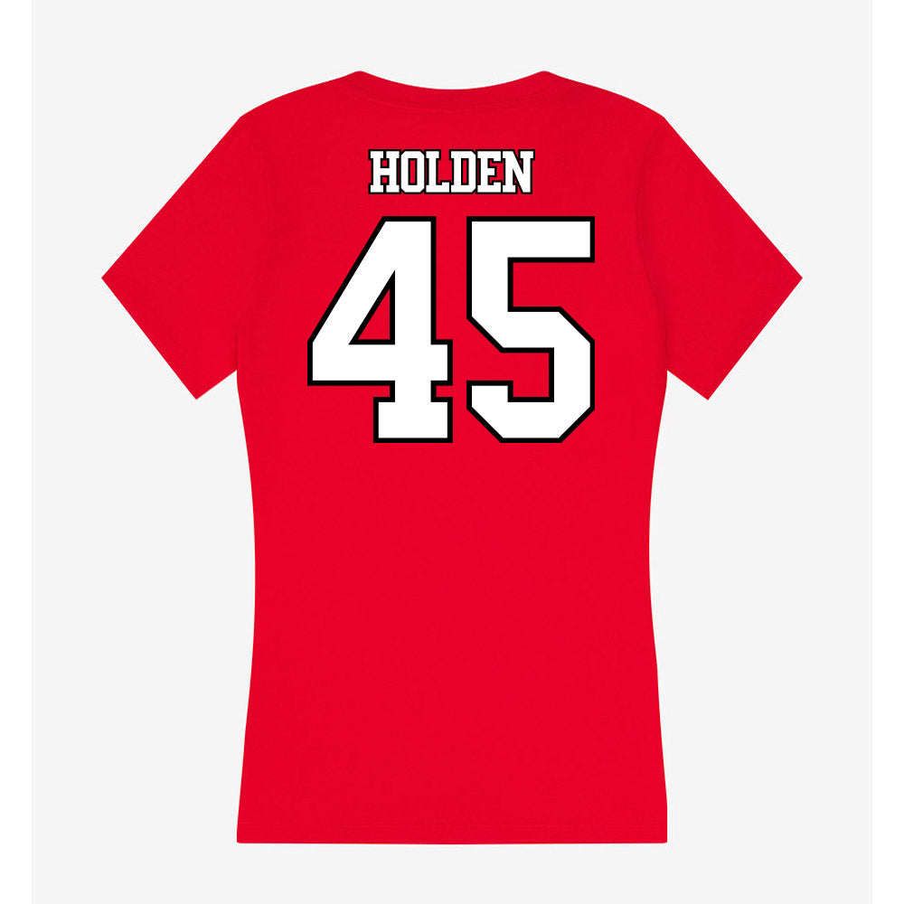Maryland - Men's Basketball Alumni : Tahj Holden - Women's V-Neck T-Shirt-1