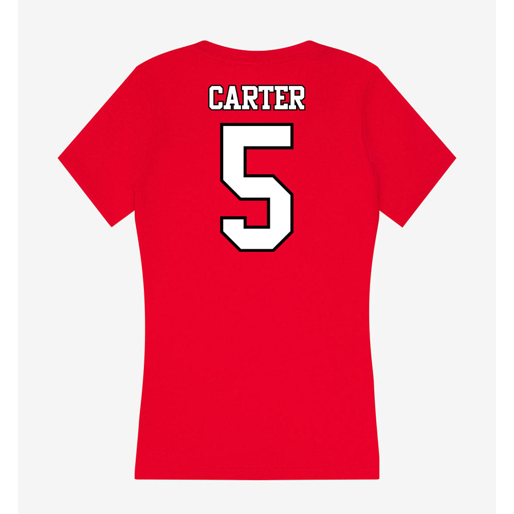 Maryland - NCAA Football : Kaden Carter - Women's V-Neck T-Shirt-1