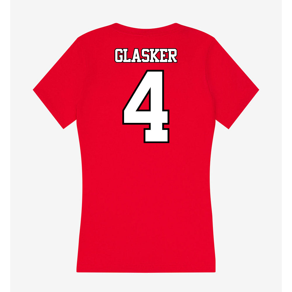 Maryland - NCAA Football : Jamare Glasker - Women's V-Neck T-Shirt-1