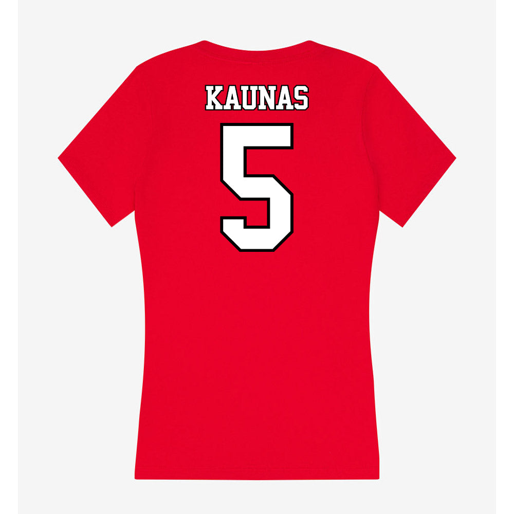 Maryland - NCAA Baseball : Ty Kaunas - Women's V-Neck T-Shirt-1
