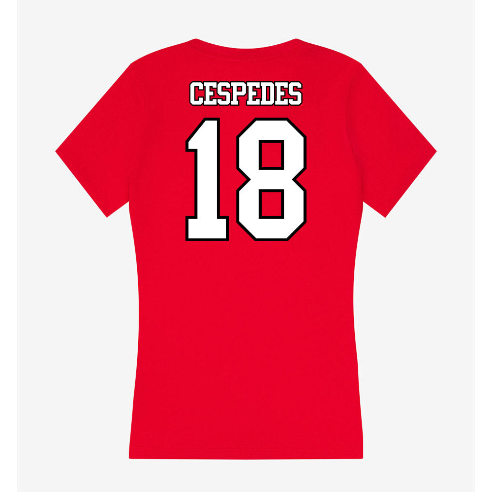 Maryland - NCAA Baseball : Cristofer Cespedes - Women's V-Neck T-Shirt-1