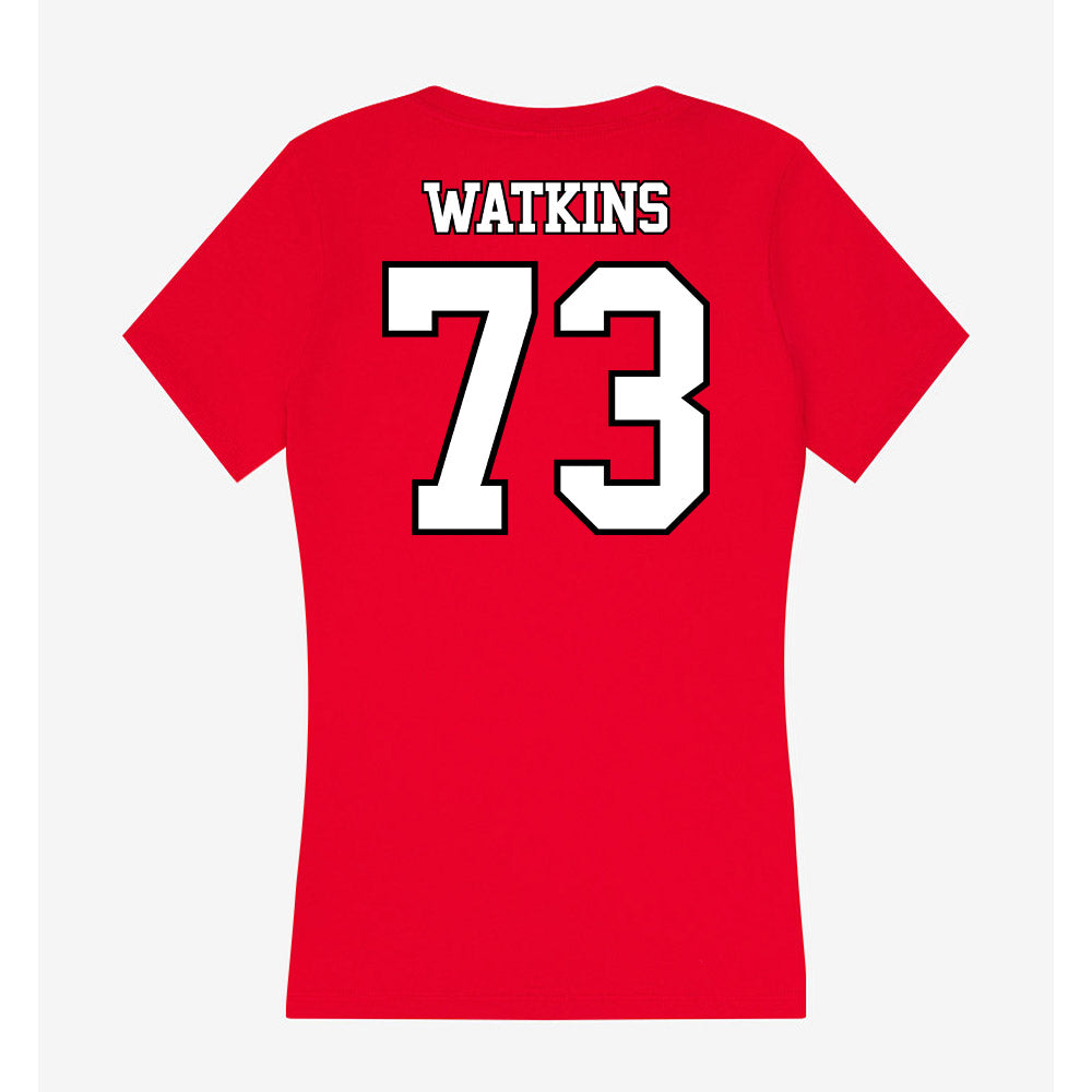 Maryland - NCAA Football : Davon Watkins - Women's V-Neck T-Shirt-1
