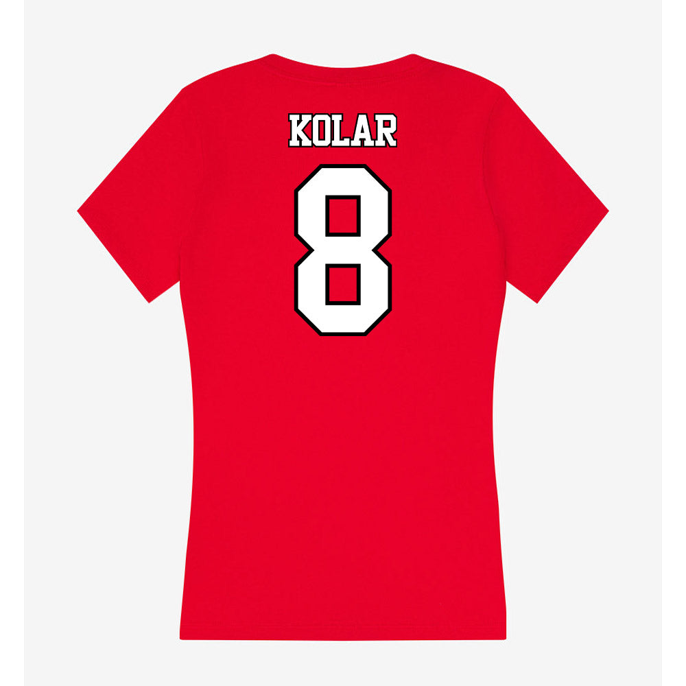 Maryland - NCAA Men's Lacrosse : Eric Kolar - Women's V-Neck T-Shirt-1
