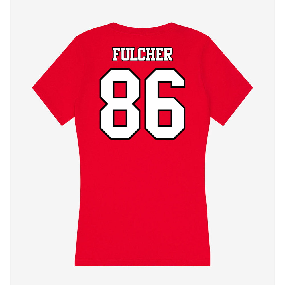 Maryland - undefined : Eli Fulcher - Women's V-Neck T-Shirt-1