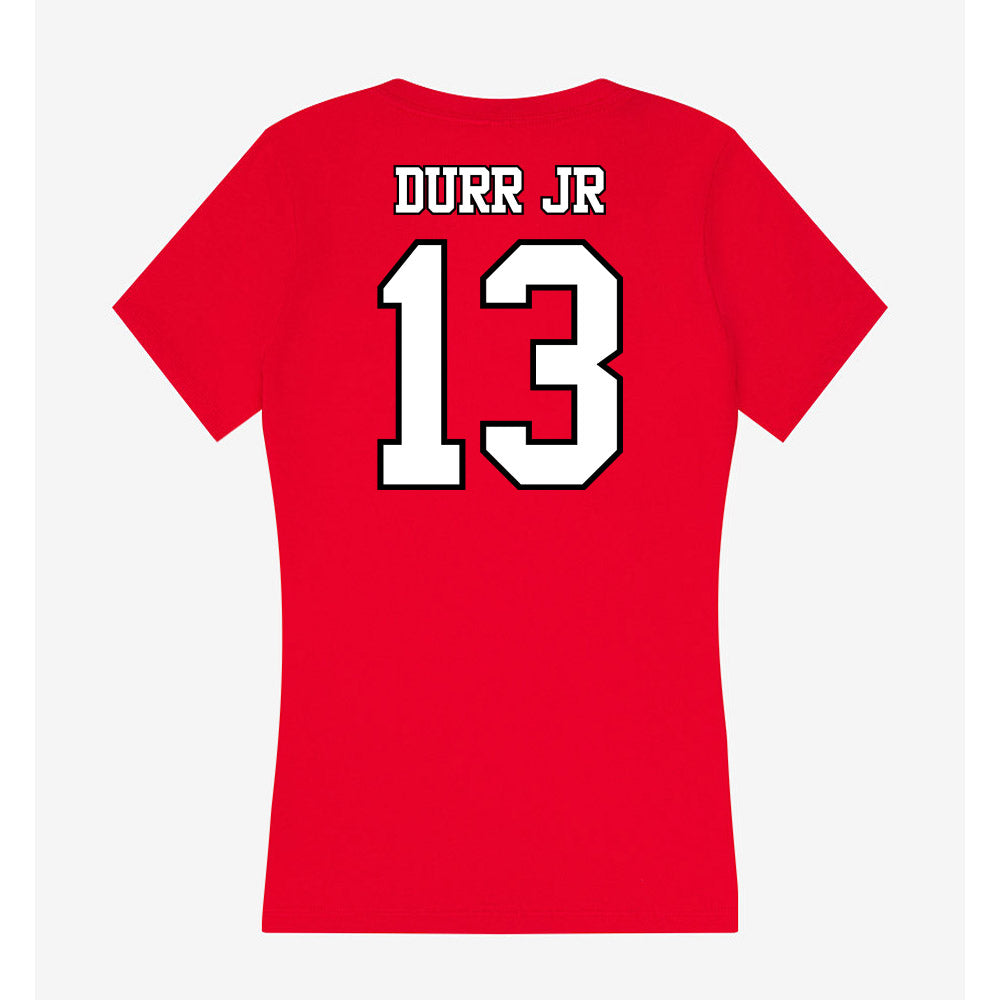 Maryland - undefined : Chris Durr jr - Women's V-Neck T-Shirt-1