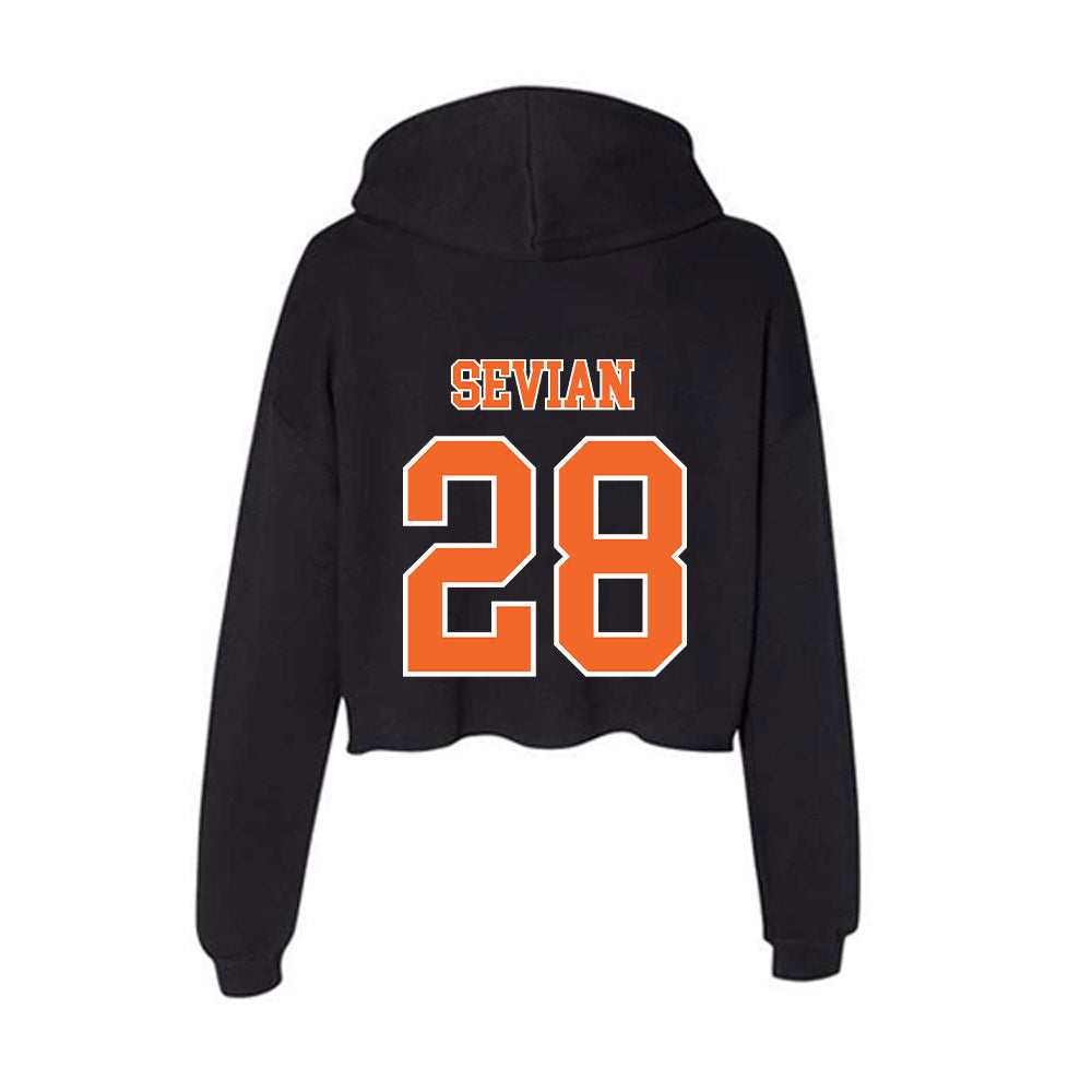 Clemson - NCAA Men's Soccer : Xander Sevian - Women's Crop Fleece Hooded Sweatshirt-1