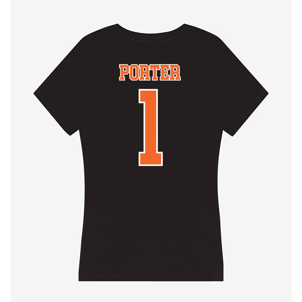 Clemson - NCAA Men's Basketball : Jestin Porter - Women's V-Neck T-Shirt-1