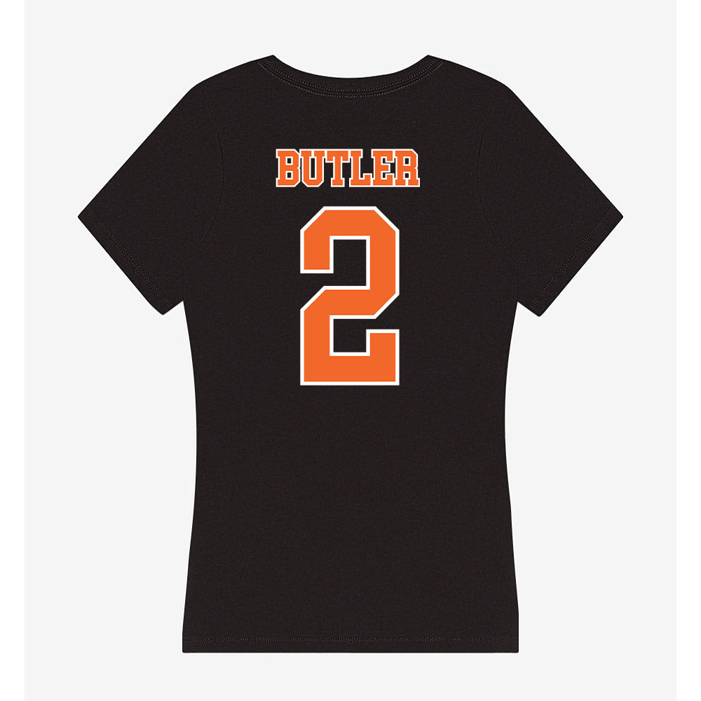 Clemson - NCAA Women's Basketball : Jakerra Butler - Women's V-Neck T-Shirt-1