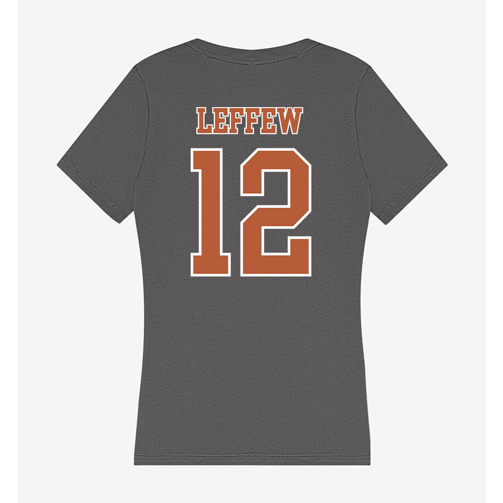 Texas - NCAA Baseball : Haiden Leffew - Women's V-Neck T-Shirt-1