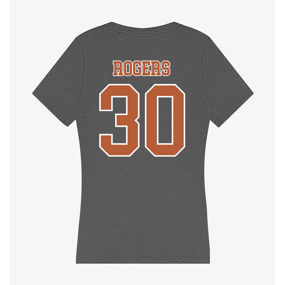 Texas - NCAA Baseball : Kaleb Rogers - Women's V-Neck T-Shirt-1