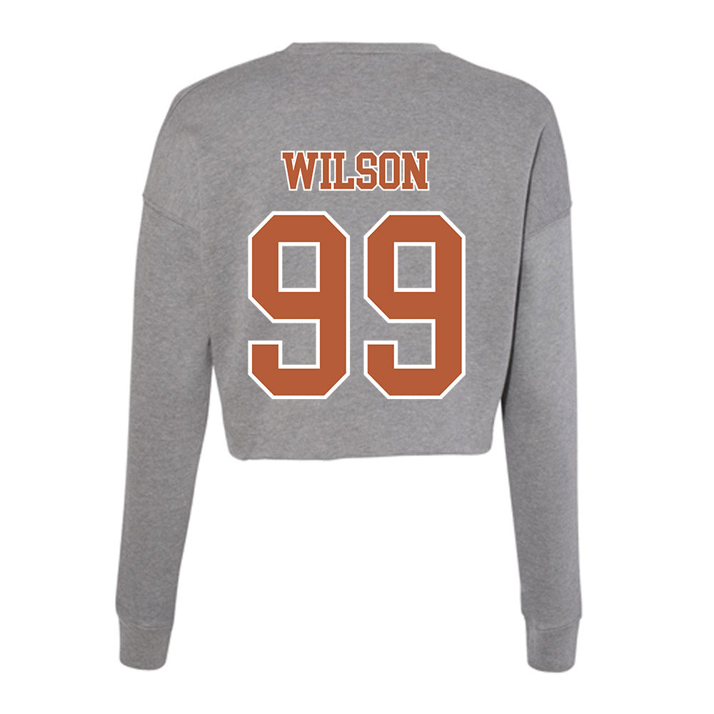 Texas - NCAA Softball : Drea Wilson - Women's Cropped Crew Fleece-1